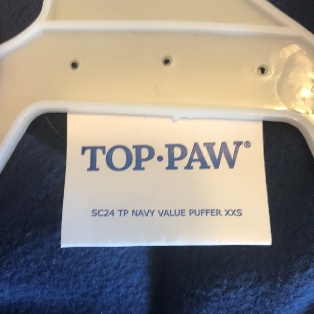 Top Paw Navy Dog Puffer Jacket Pick a Size Water Resistant Vest NWT - Picture 7 of 10